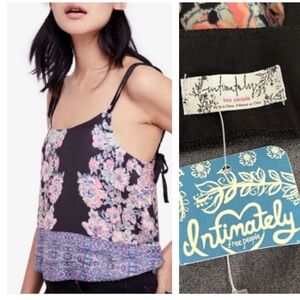 Free People NWT Move Lightly Floral Tank Top